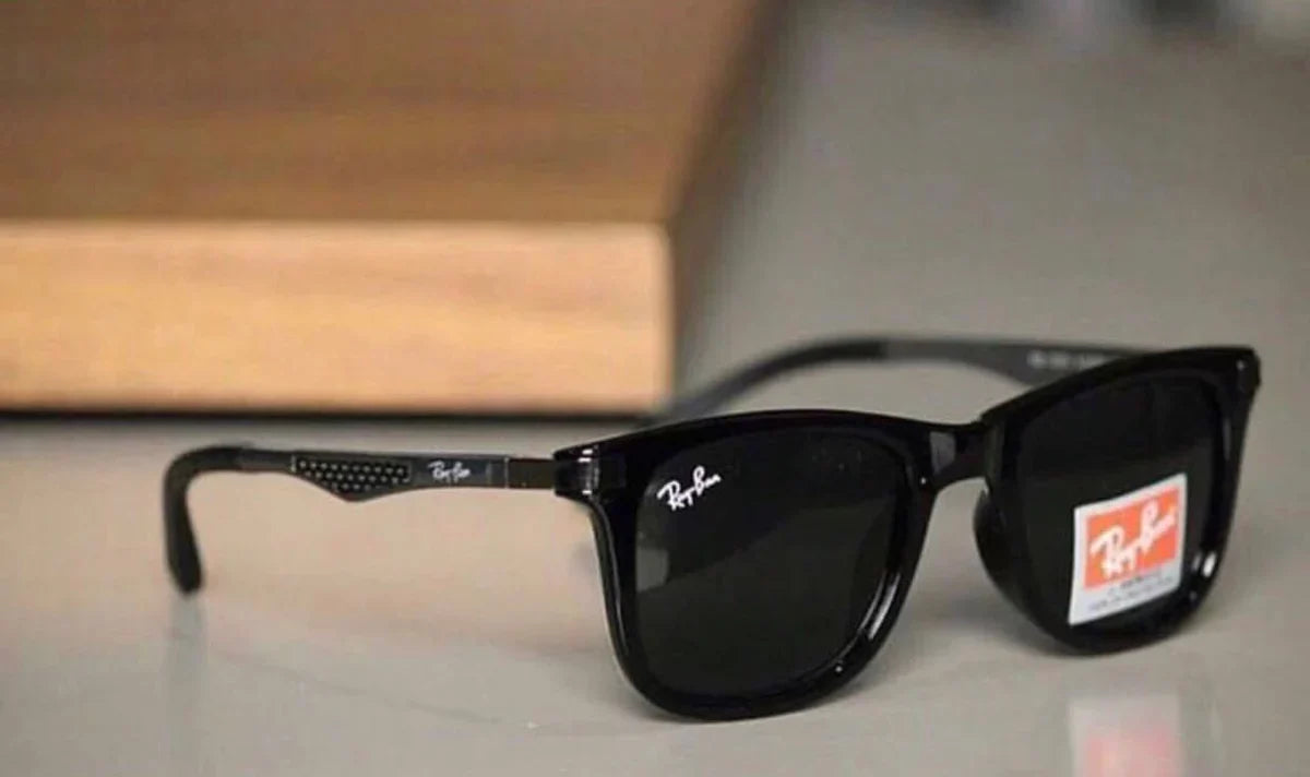 Stylish Black & Black Sunglasses For Unisex