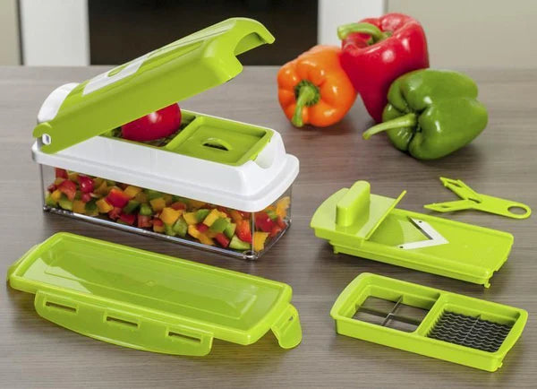 Multifunctional 12 in 1 nicer dicer chopper and drain basket