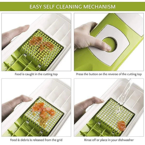 Multifunctional 12 in 1 nicer dicer chopper and drain basket