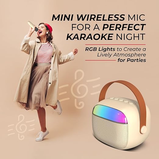 Smart 10W Mini Bluetooth Speaker with Wireless Karaoke Mic