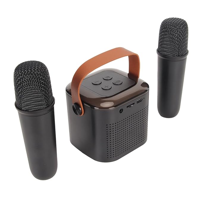 Mini Karaoke Machine, RGB Light Wireless Speaker Microphone Set