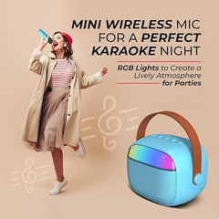 Smart 10W Mini Bluetooth Speaker with Wireless Karaoke Mic