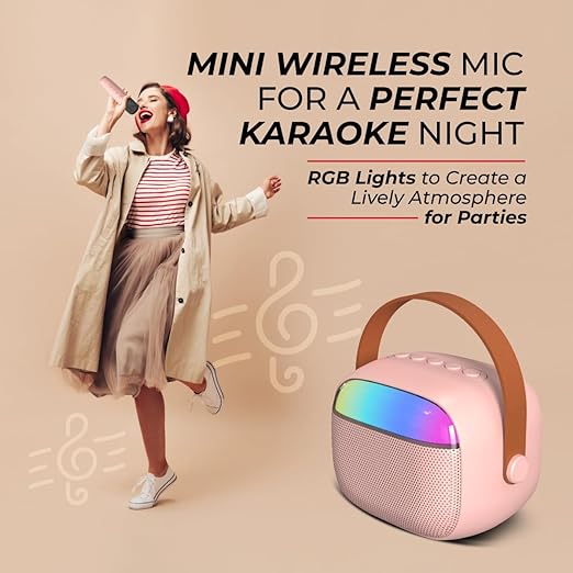 Smart 10W Mini Bluetooth Speaker with Wireless Karaoke Mic