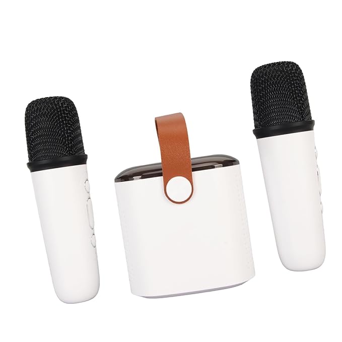 Mini Karaoke Machine, RGB Light Wireless Speaker Microphone Set