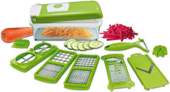 Multifunctional 12 in 1 nicer dicer chopper and drain basket