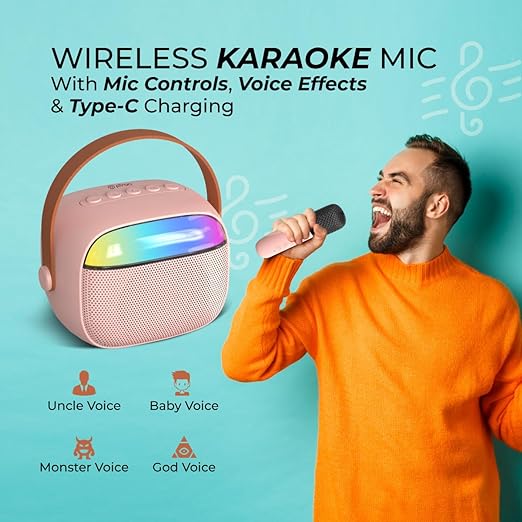 Smart 10W Mini Bluetooth Speaker with Wireless Karaoke Mic