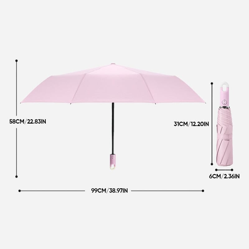 Three-Fold Self Opening Umbrella With Buckle