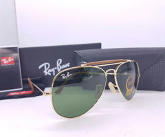 Green & Gold Fancy Bridge Master Sunglasses For Men