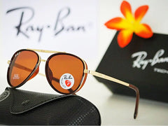 Special Design Brown & Gold Casual Sunglasses