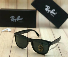 Luxury Black & Black Sunglasses For Unisex