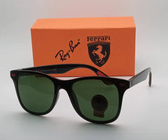 Fancy Square Green & Black Sunglasses For Unisex